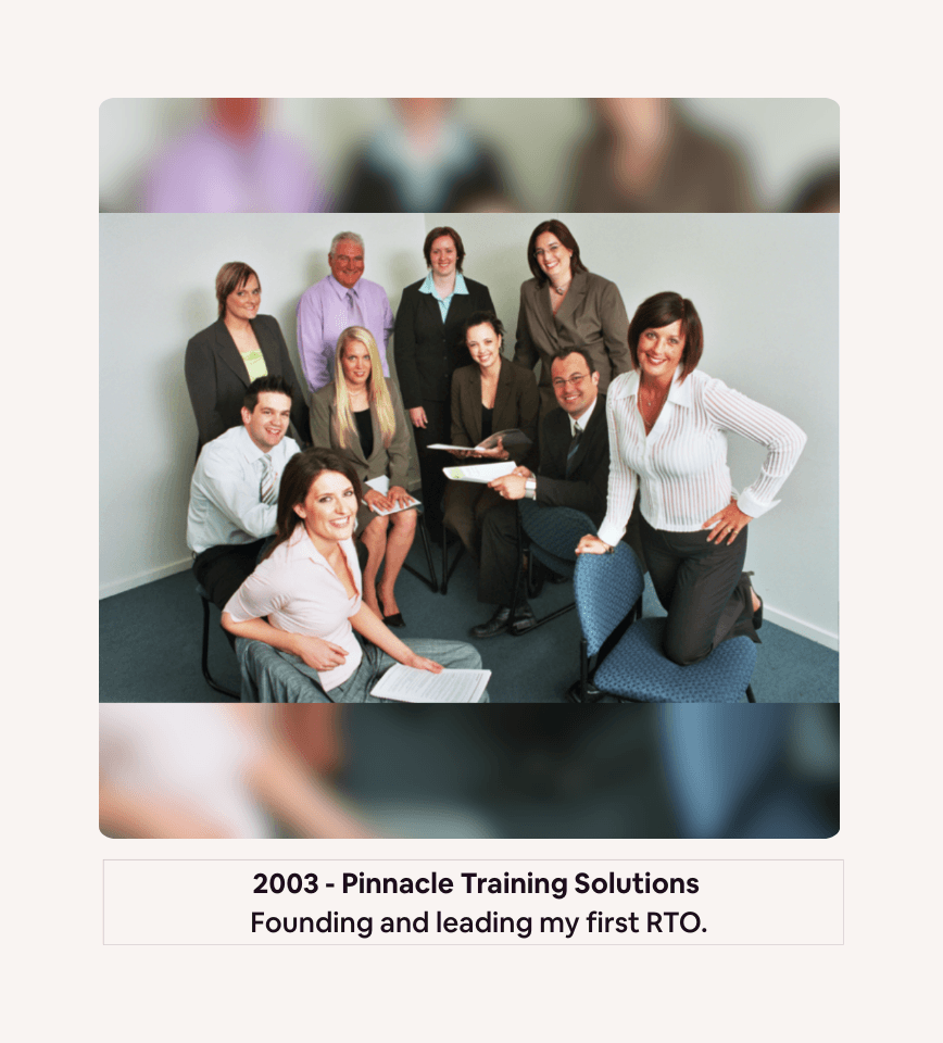 A group of ten diverse professionals alongside Kylie Bartlett posing together in a casual office setting, smiling at the camera.