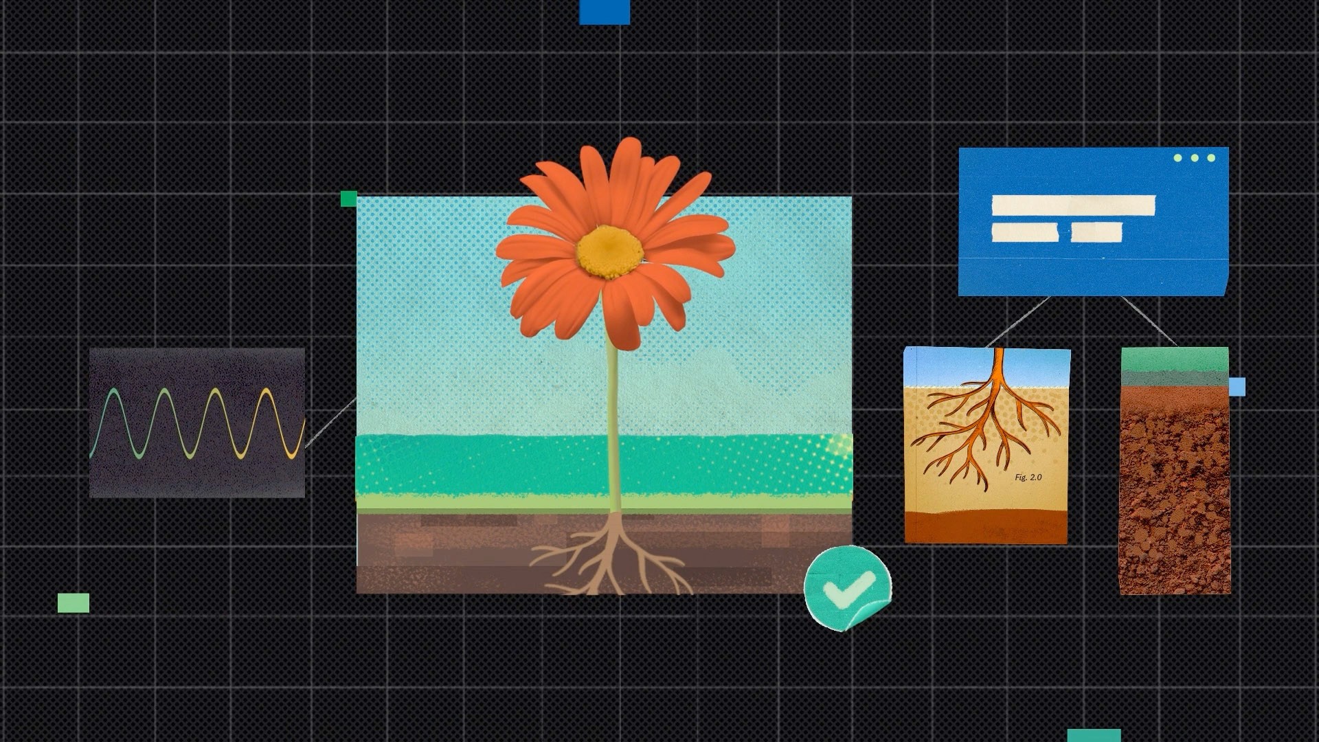 3D model of a glowing blue rock