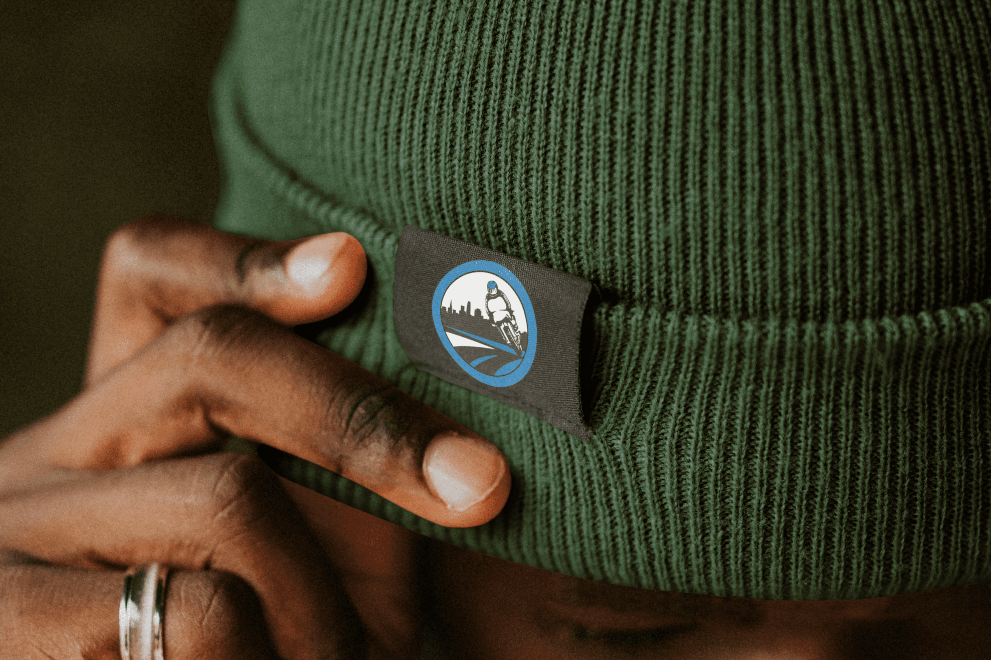 Vertical coffee can mockup with clean monochrome label design