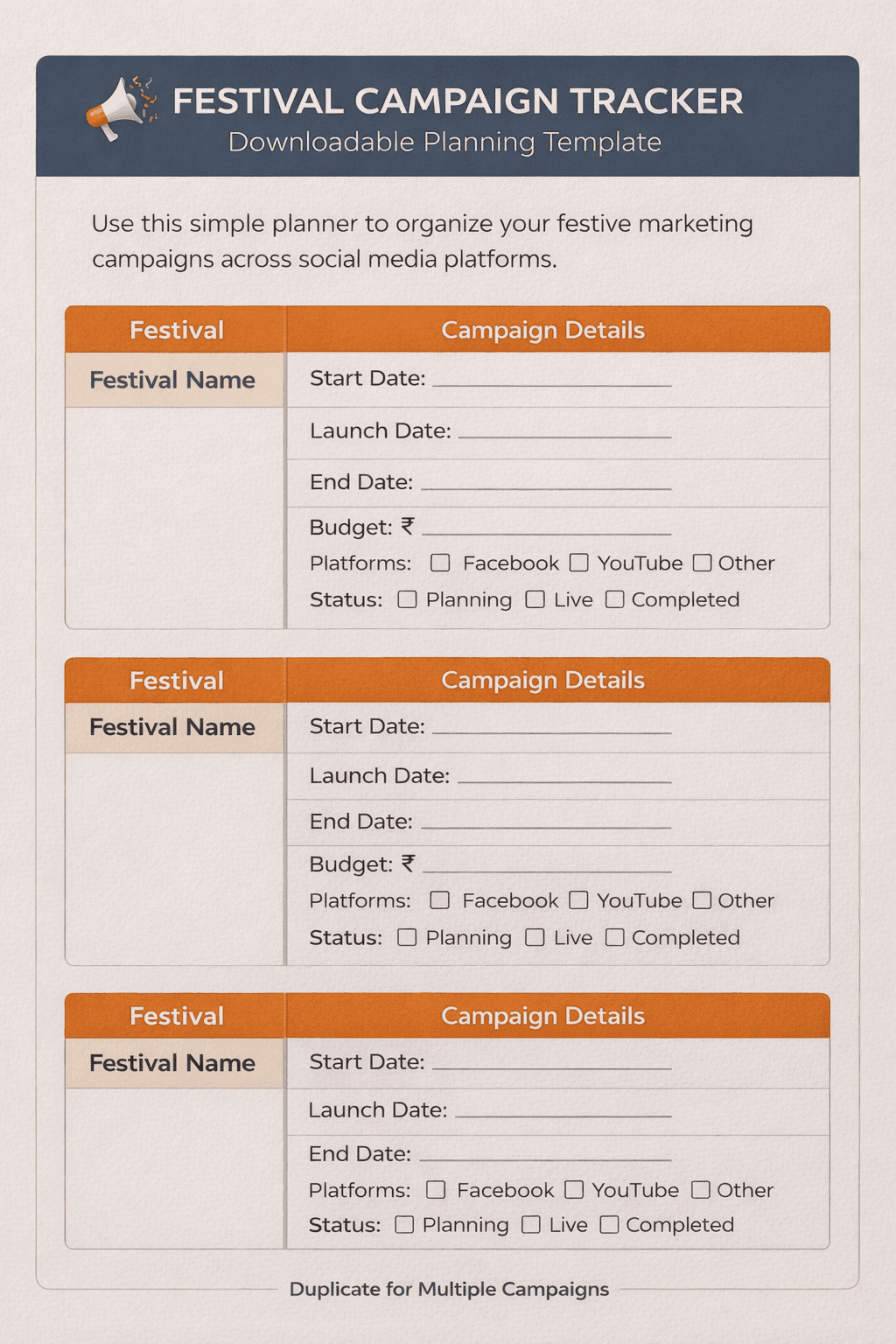 Festival Campaign Tracker