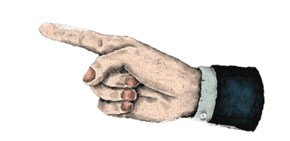 A Google search bar with a pointing hand, symbolizing Copyfolio’s SEO tools that help your site rank higher and get discovered.