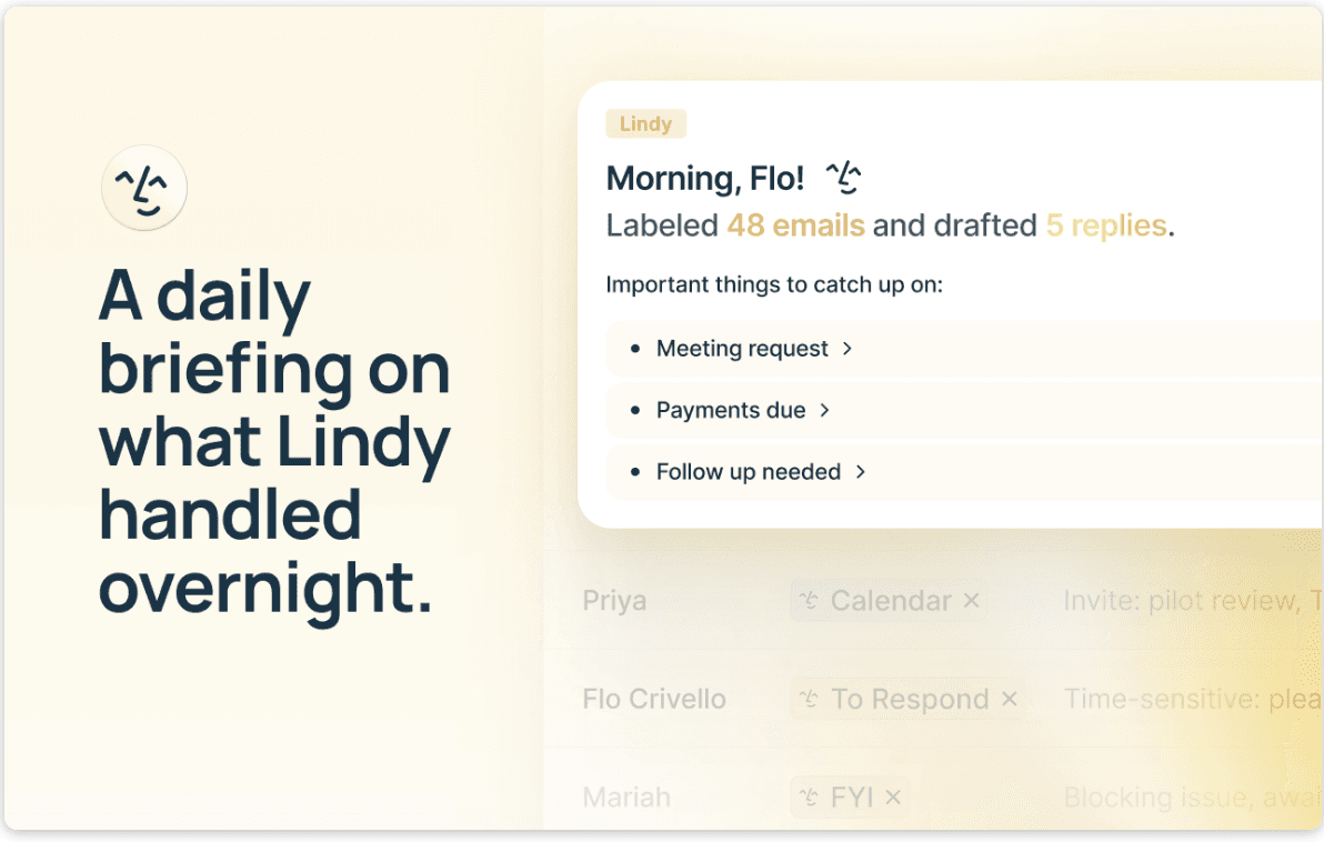 Lindy inbox detail state