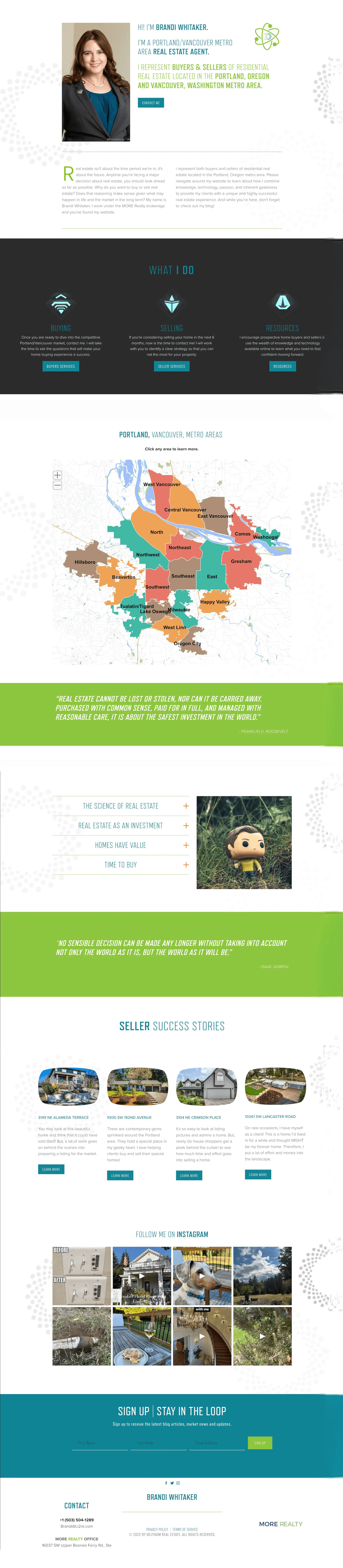 Real Estate Agent Squarespace Design