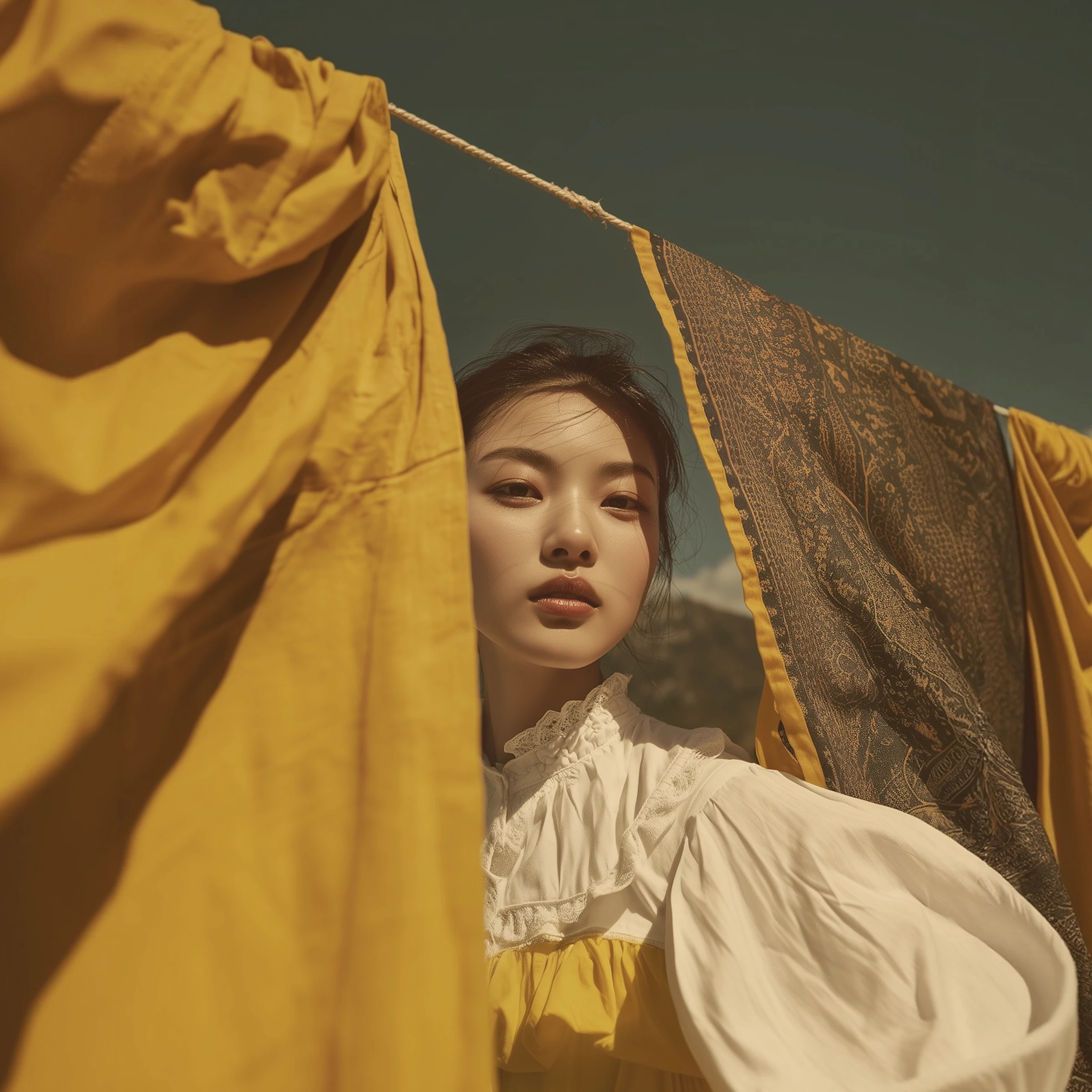 Serene Woman in Yellow