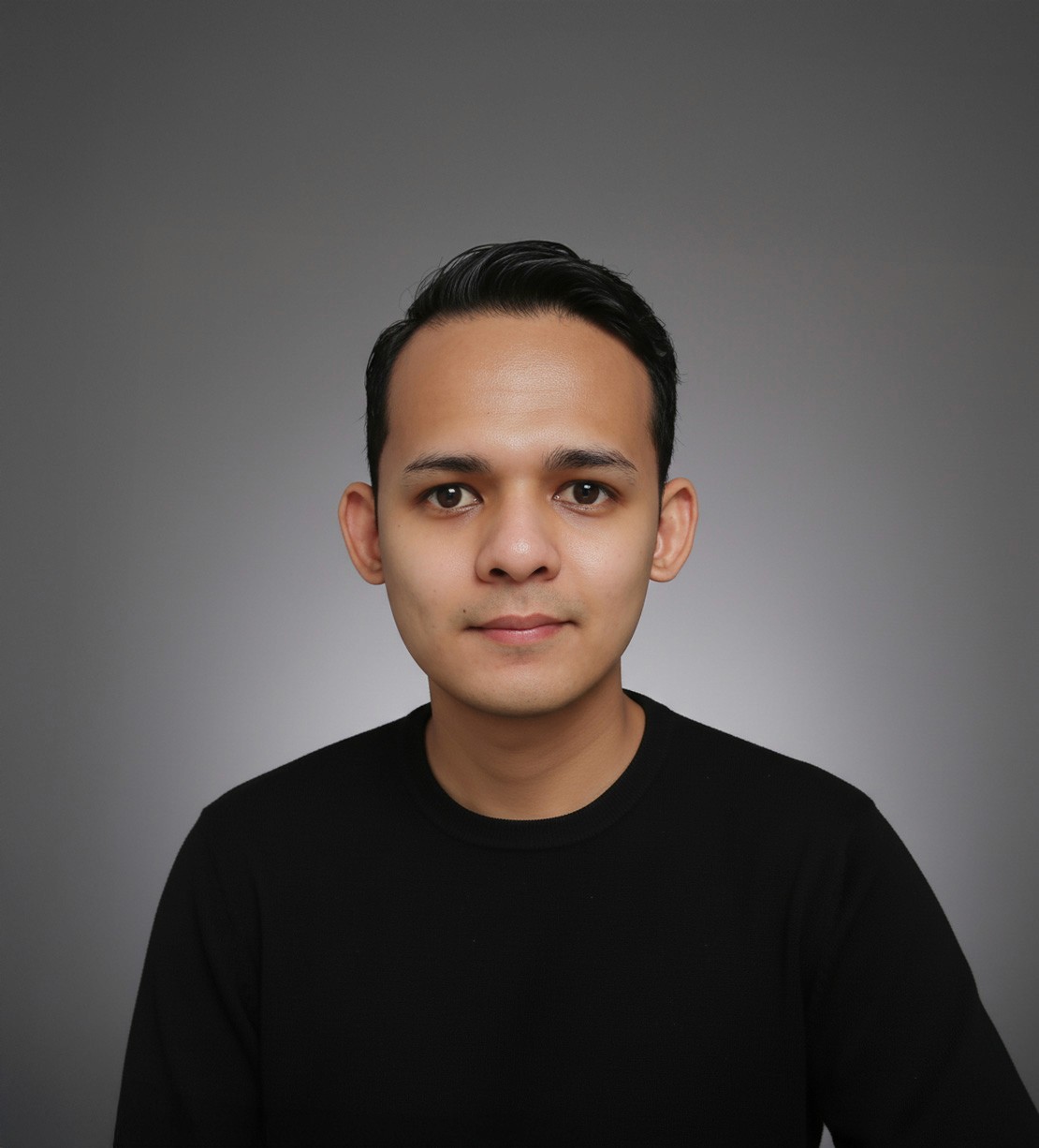 Portrait of portfolio creator – front view