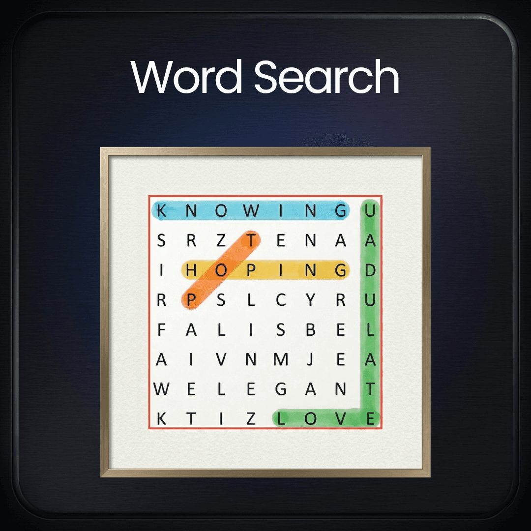 Nomad Digital - Products - Interactive / Gamified / Playable Ads - Word Search