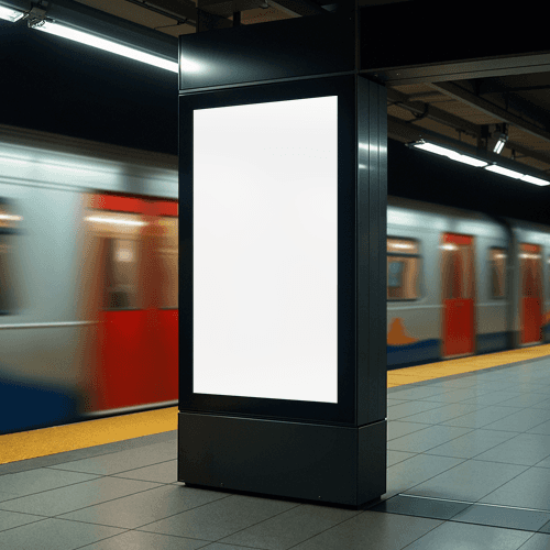 Subway billboard mockup