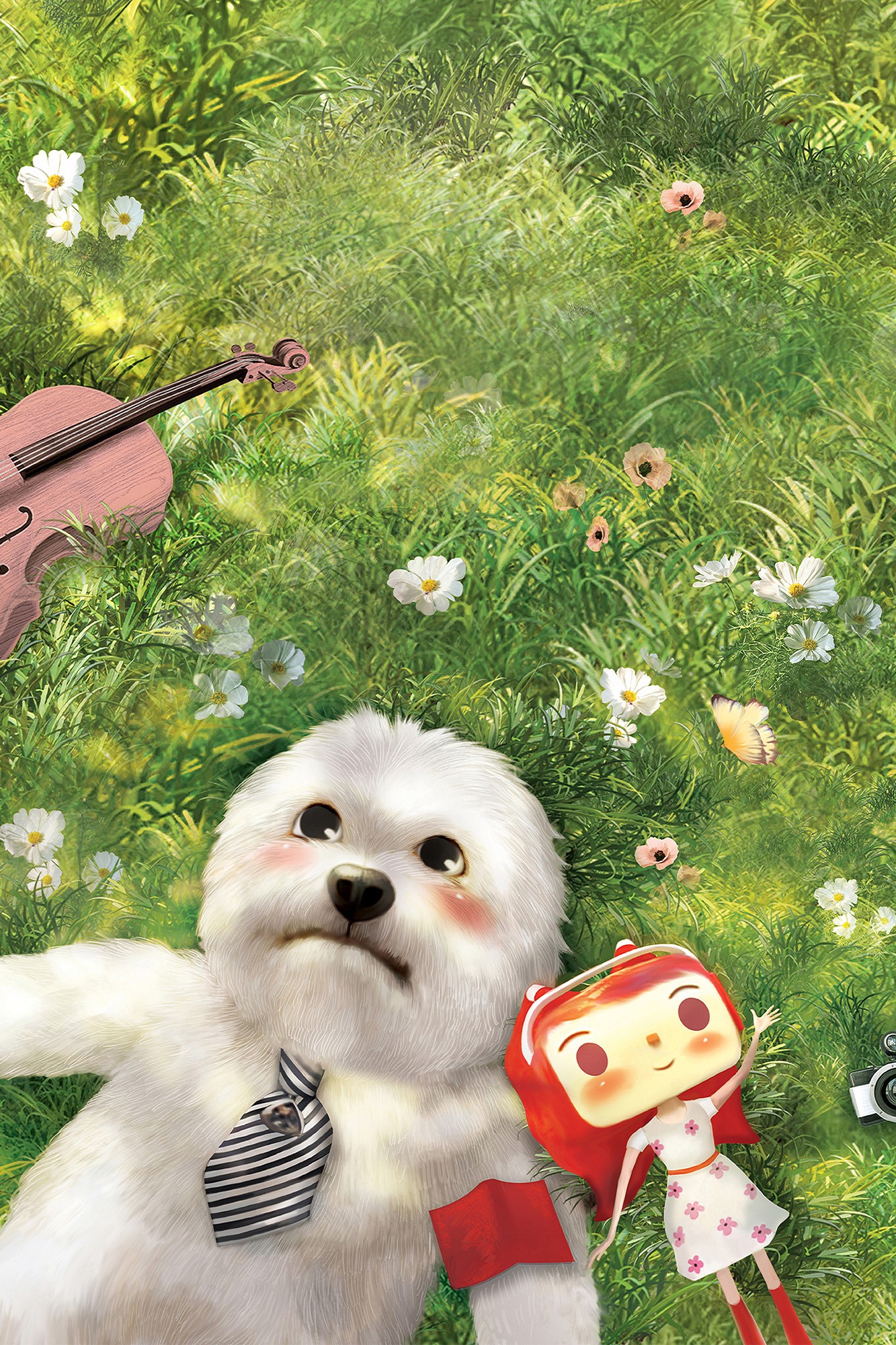 Smile Pup — Bunny Girl & Smile Pup — Field