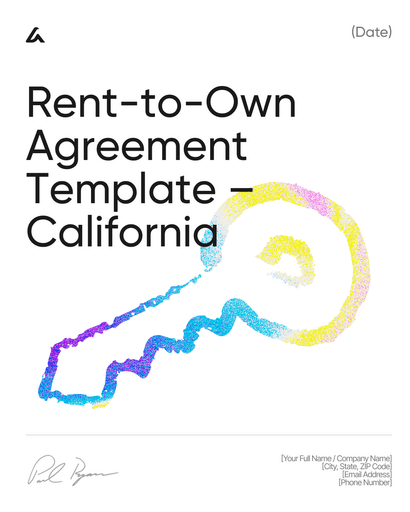 Rent-to-Own Agreement Template – California