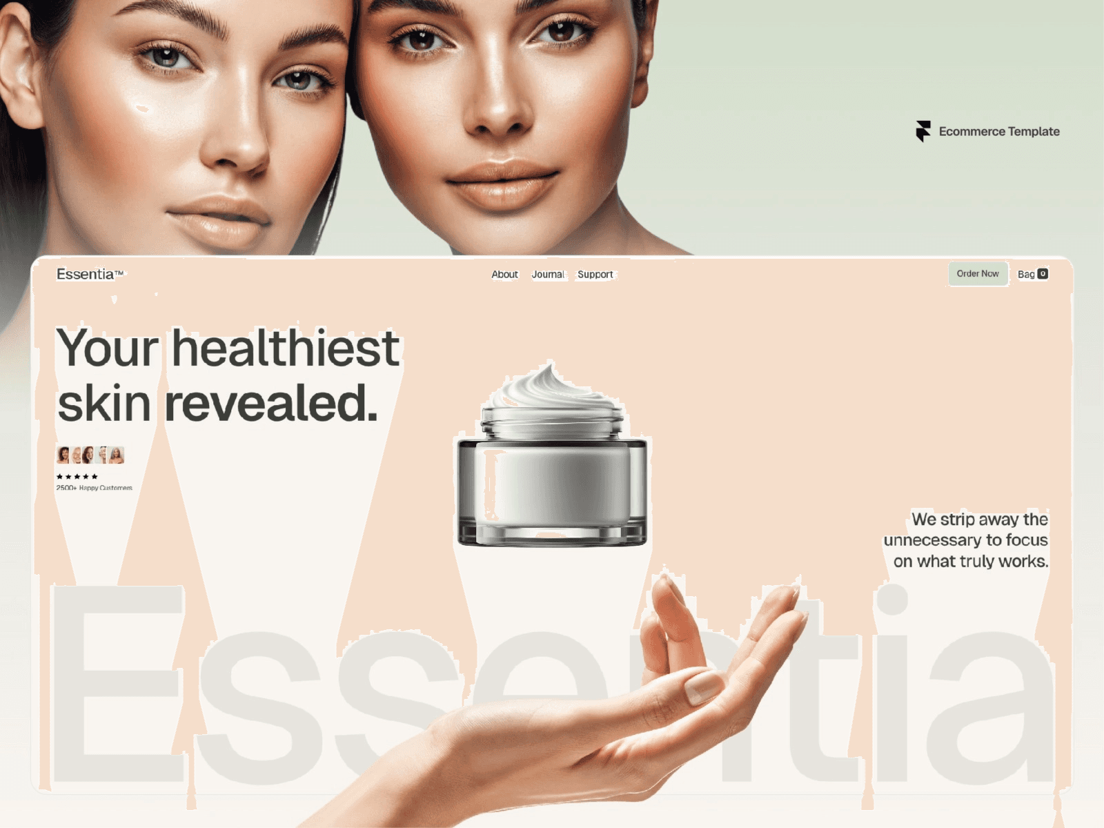 Essentia ecommerce framer template