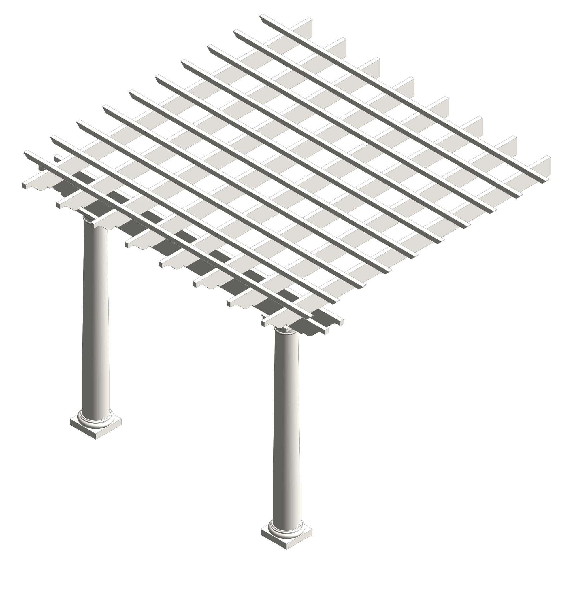 Attached Fiberglass Pergola – Architectural Mall