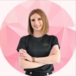 A photo of woman in red