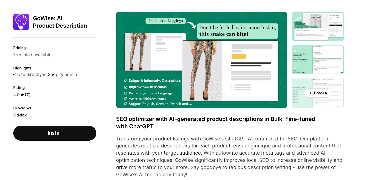 GoWise: AI Product Description