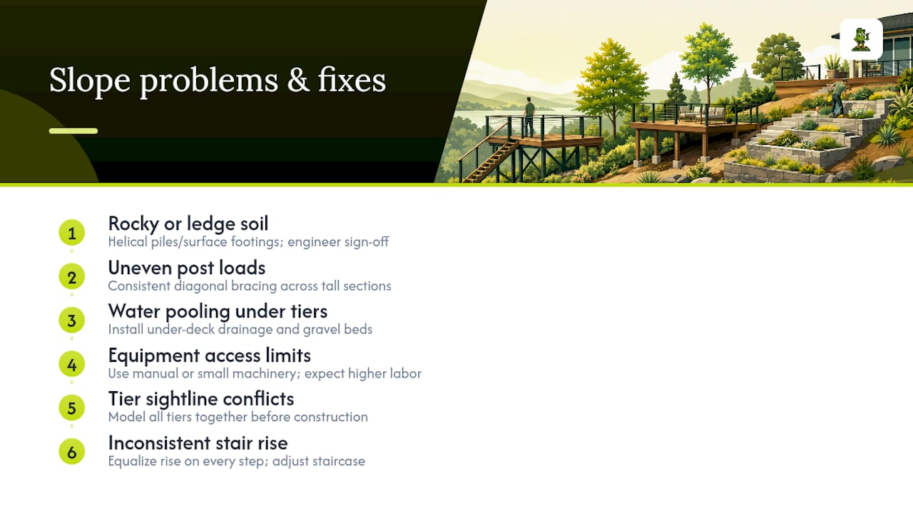 Six common sloped deck problems and solutions