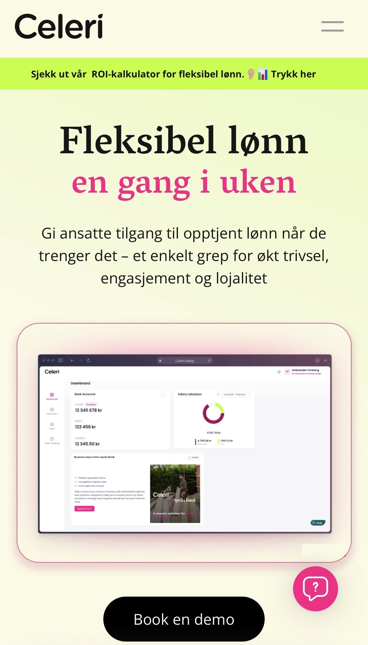 Smiling young woman with long hair standing against a dark green background, holding a finger to her chin.