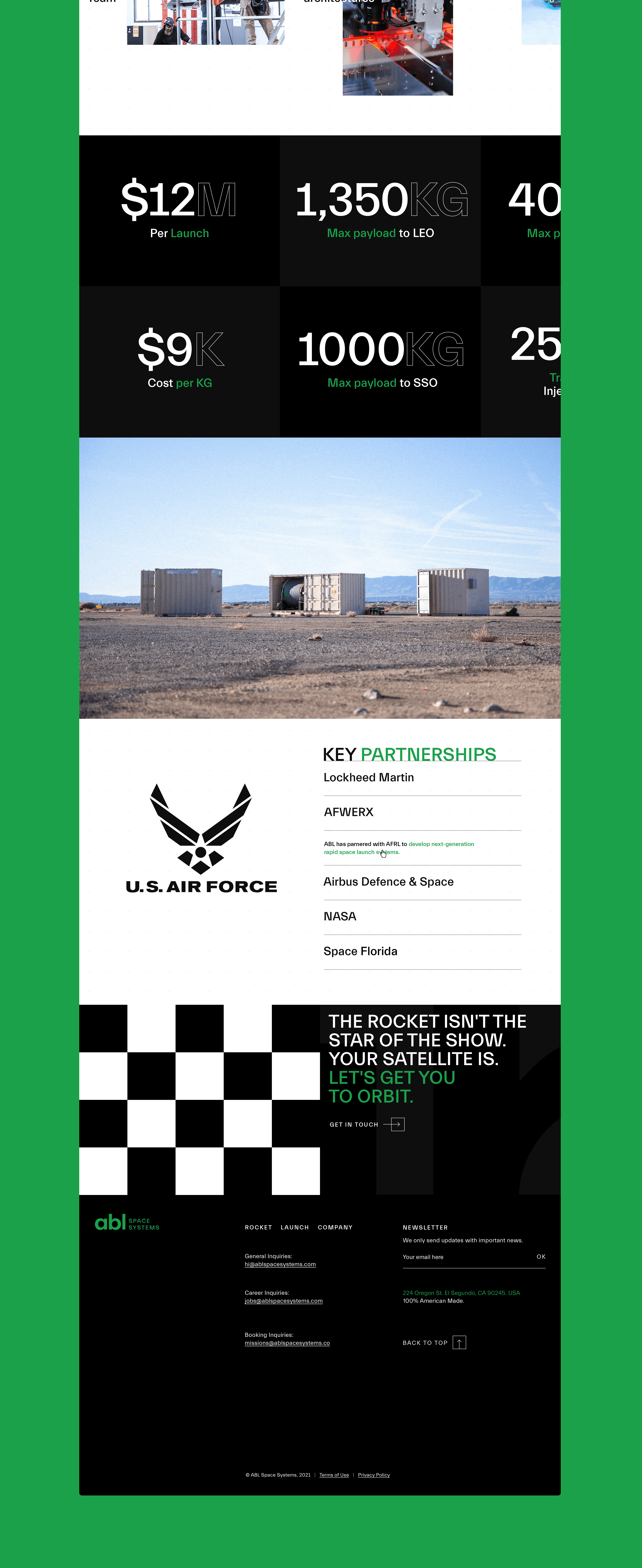 ABL Space Systems Homepage.