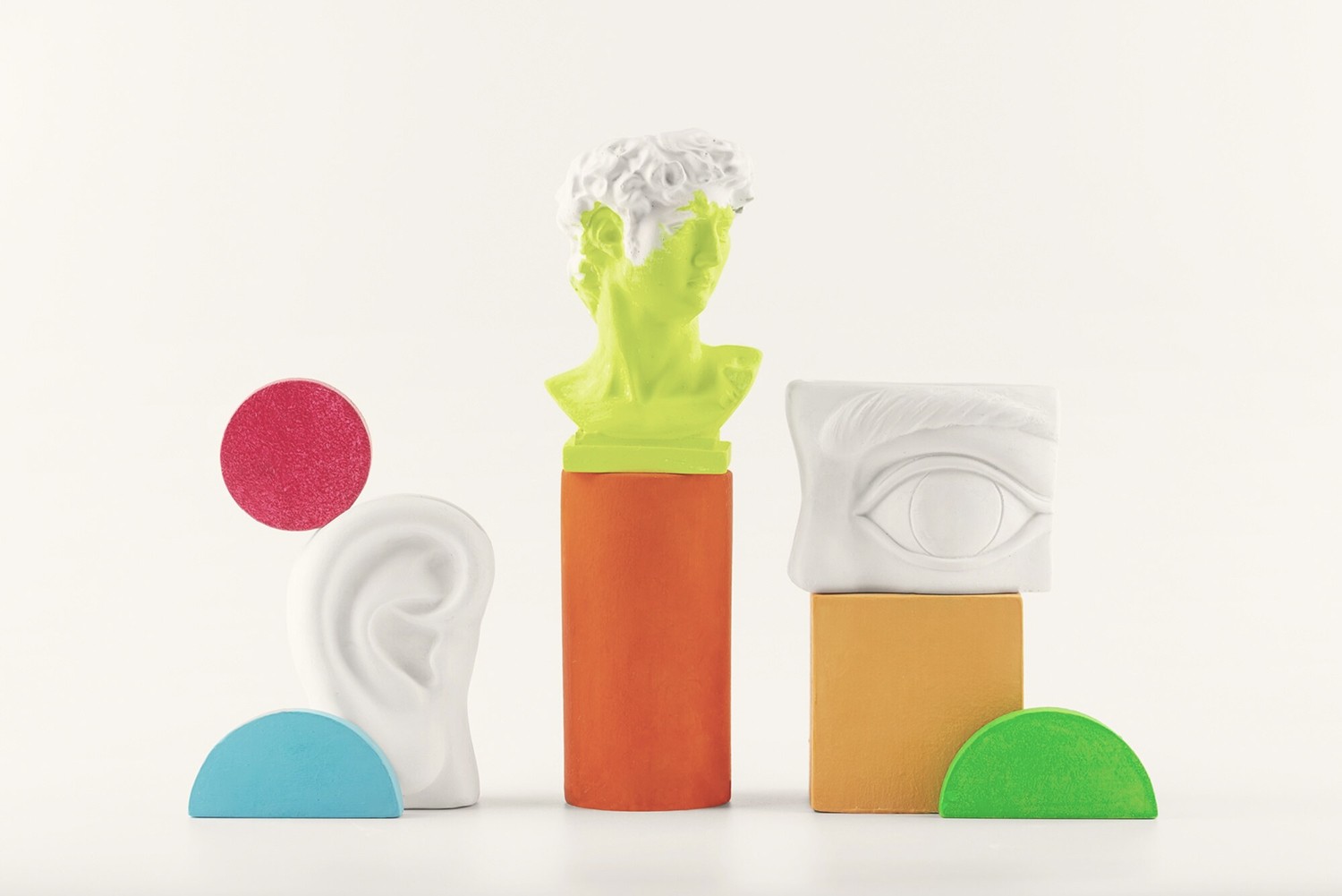 orange smoke on blue background