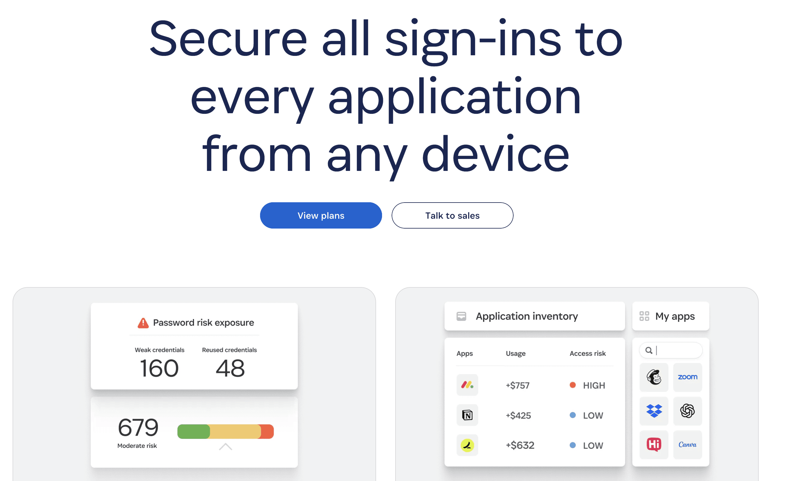Screenshot of the 1Password Homepage for the Mac App