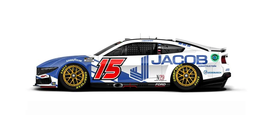 Cody Ware will drive the No. 15 Jacob Construction Ford.