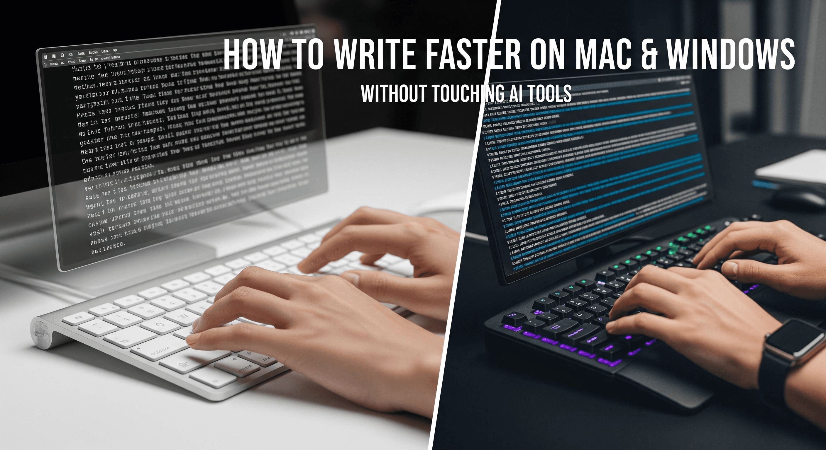 How to write faster on mac and windows
