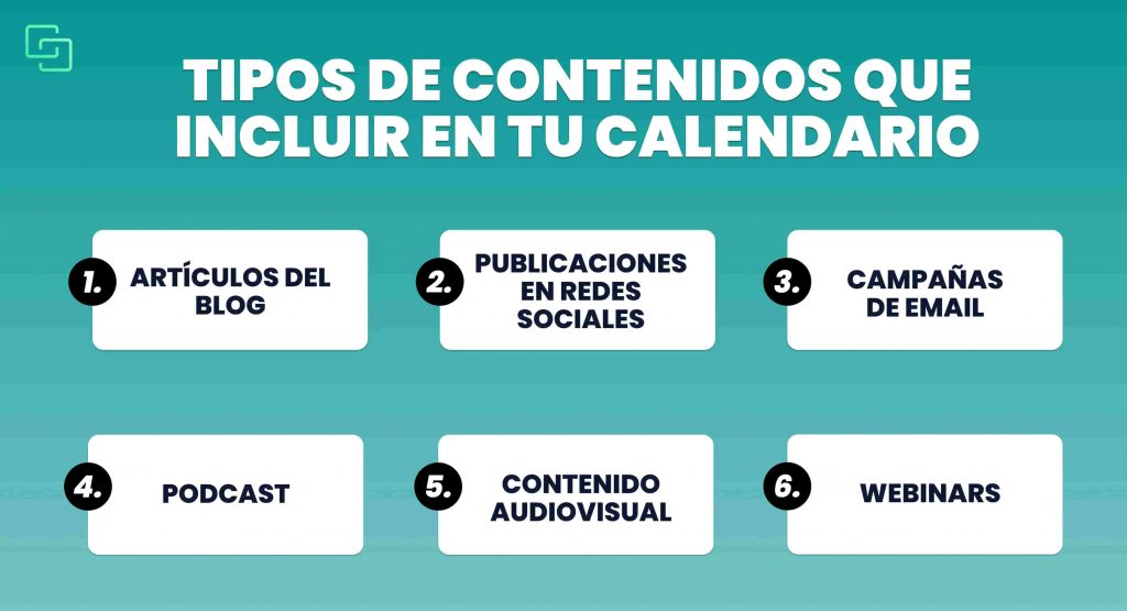 contenidos para incluir en tu calendario de contenidos