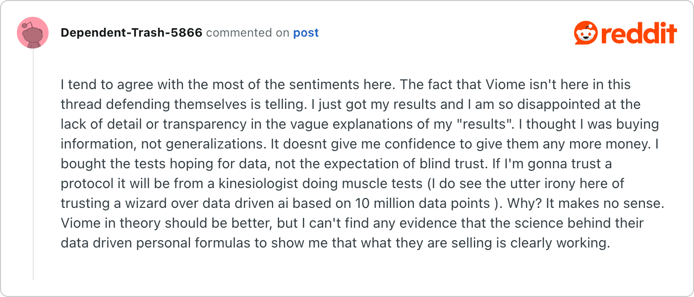 Post on Reddit