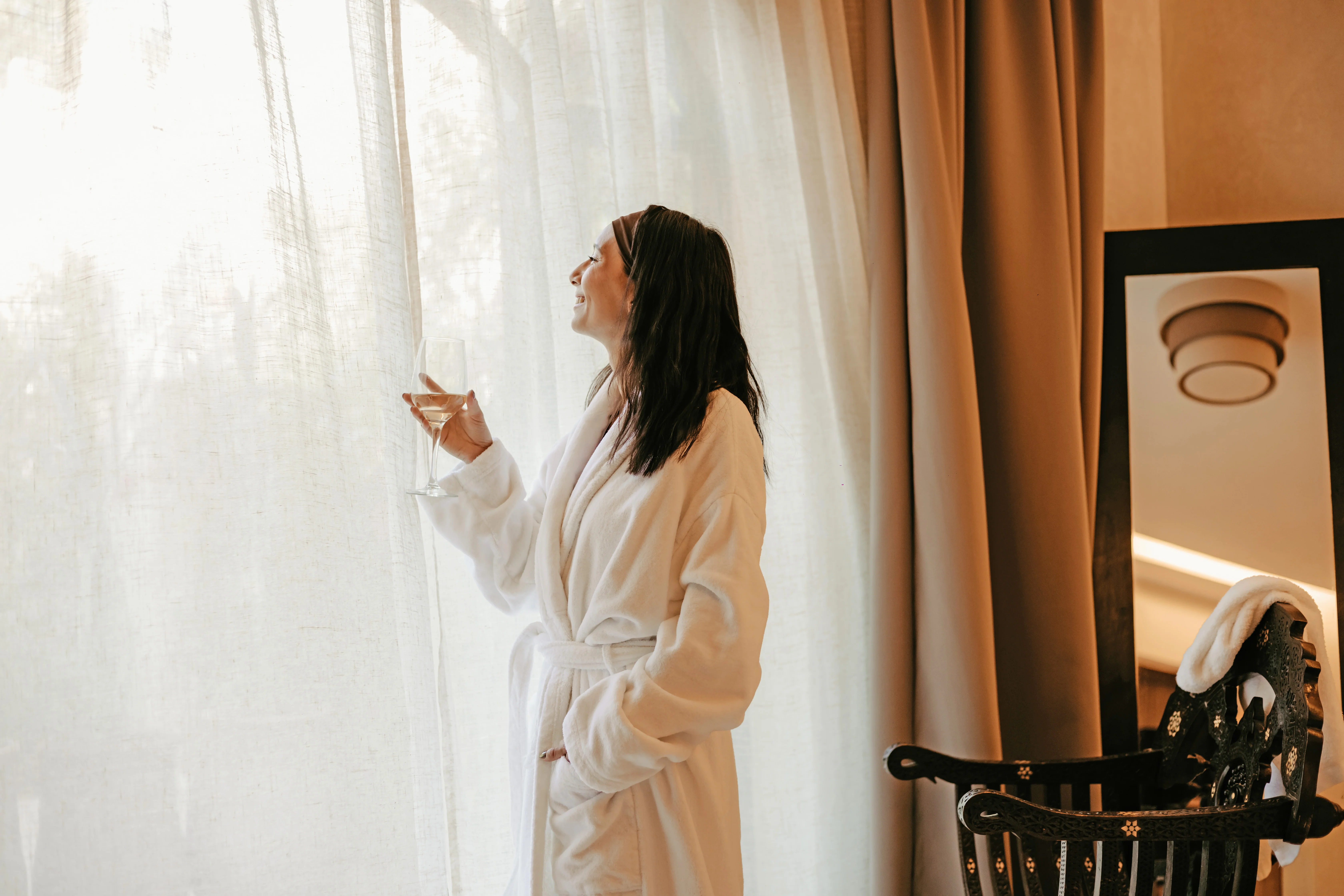 Woman portrait in yacht