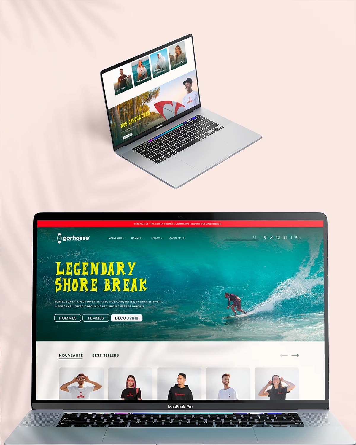 Projet m2graph Gorhosse marque surfwear branding wedesign