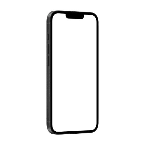 Black iPhone 16e mockup right view