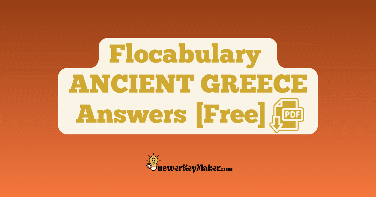 Flocabulary ANCIENT GREECE Quiz Read & Respond Answer Key PDF