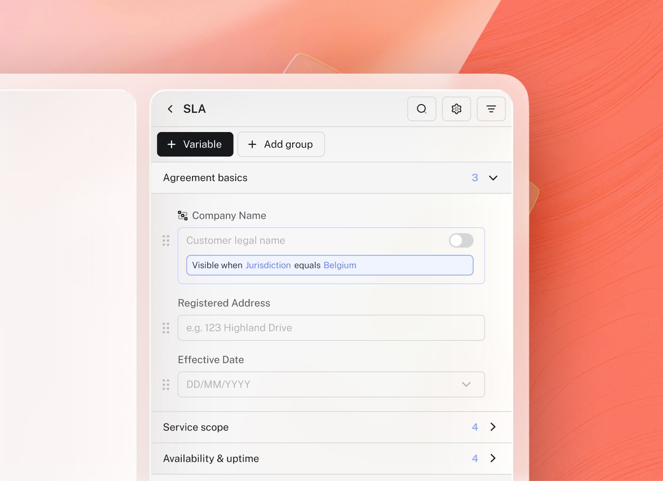 LEGALFLY anonymisation automatically masking sensitive data in a software license agreement.