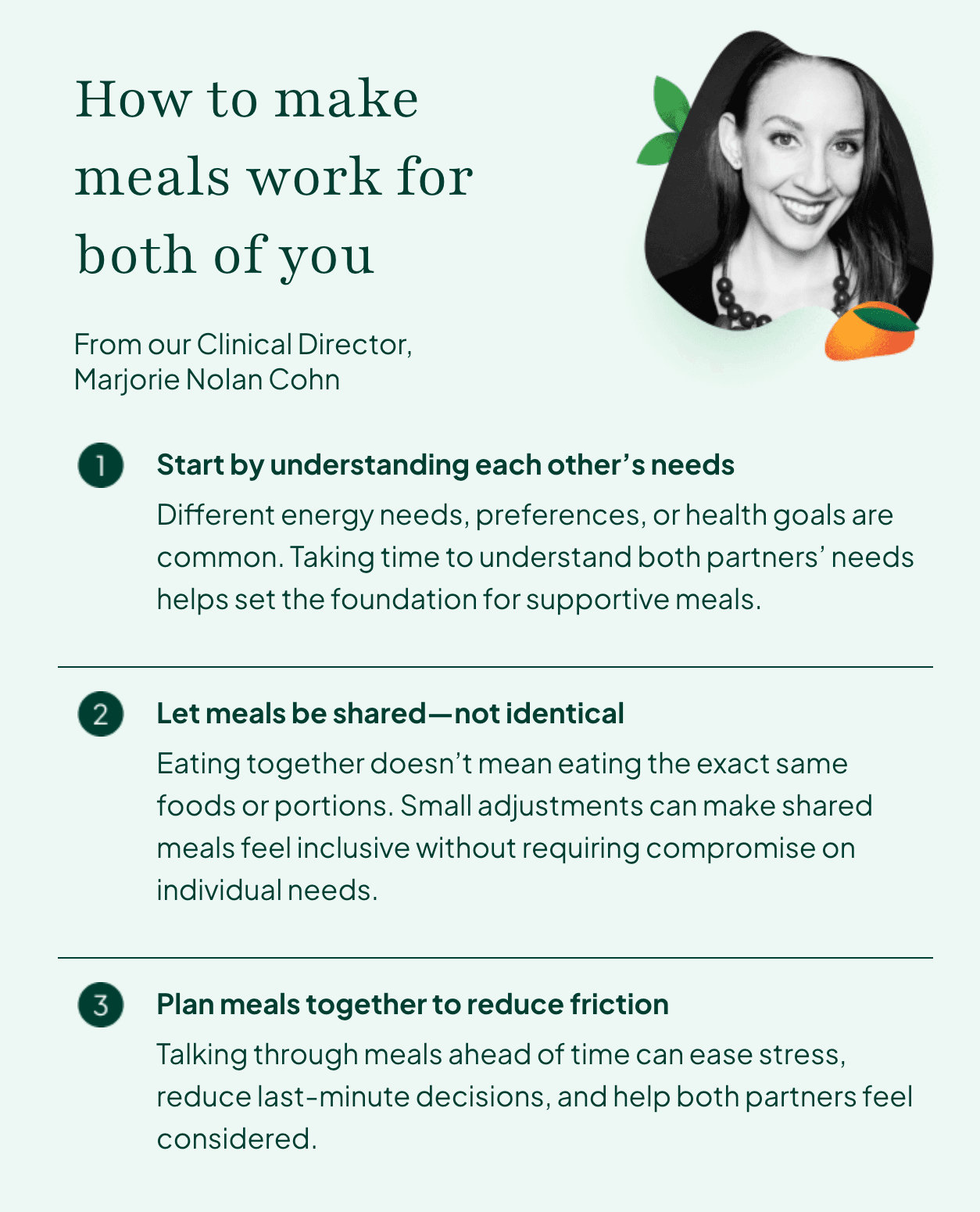 How to make meals work as a couple