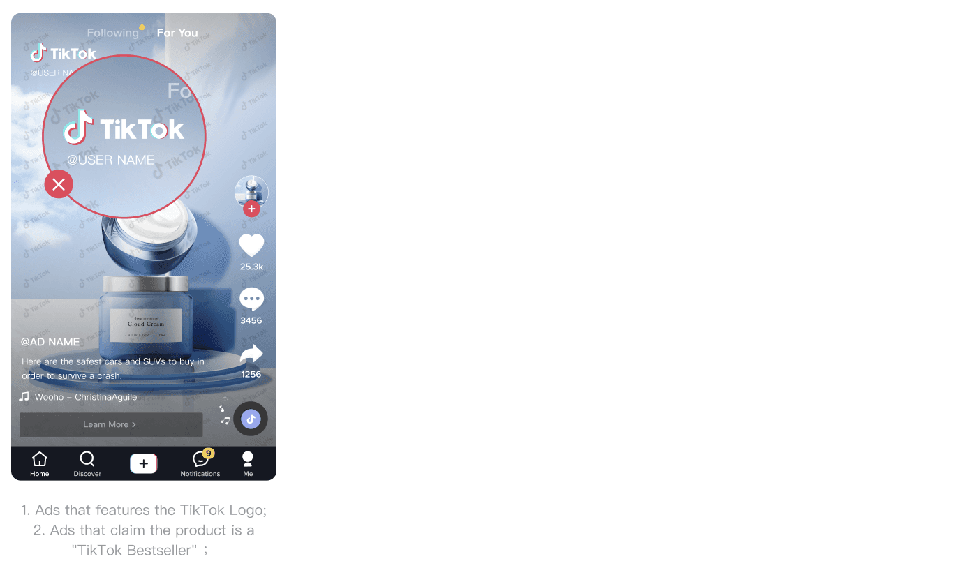 Unauthorized use of third-party logos or trademarks