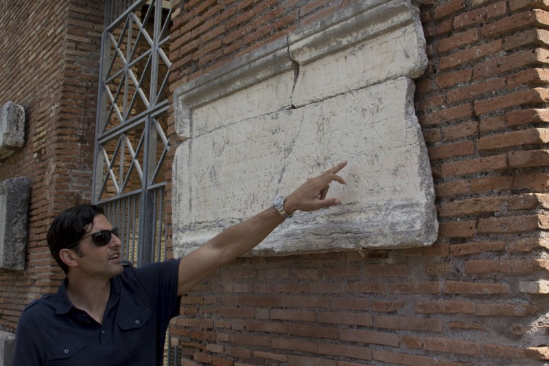 a man pointing to a direction