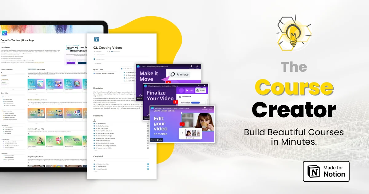 Course Creator Notion Template