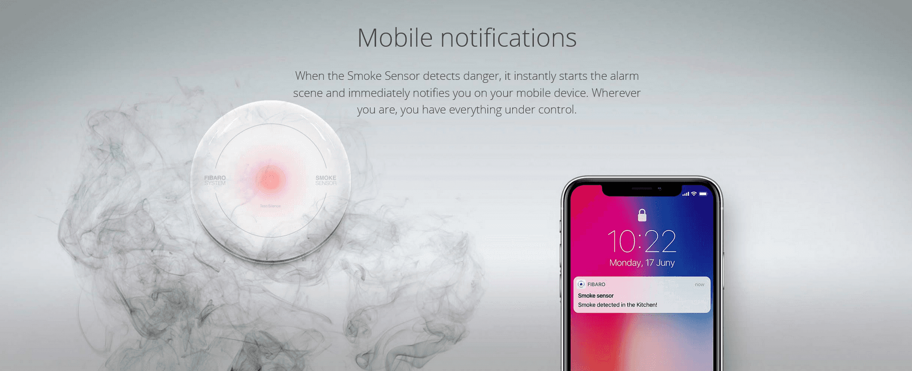 Fibaro Smoke Sensor - Notifications
