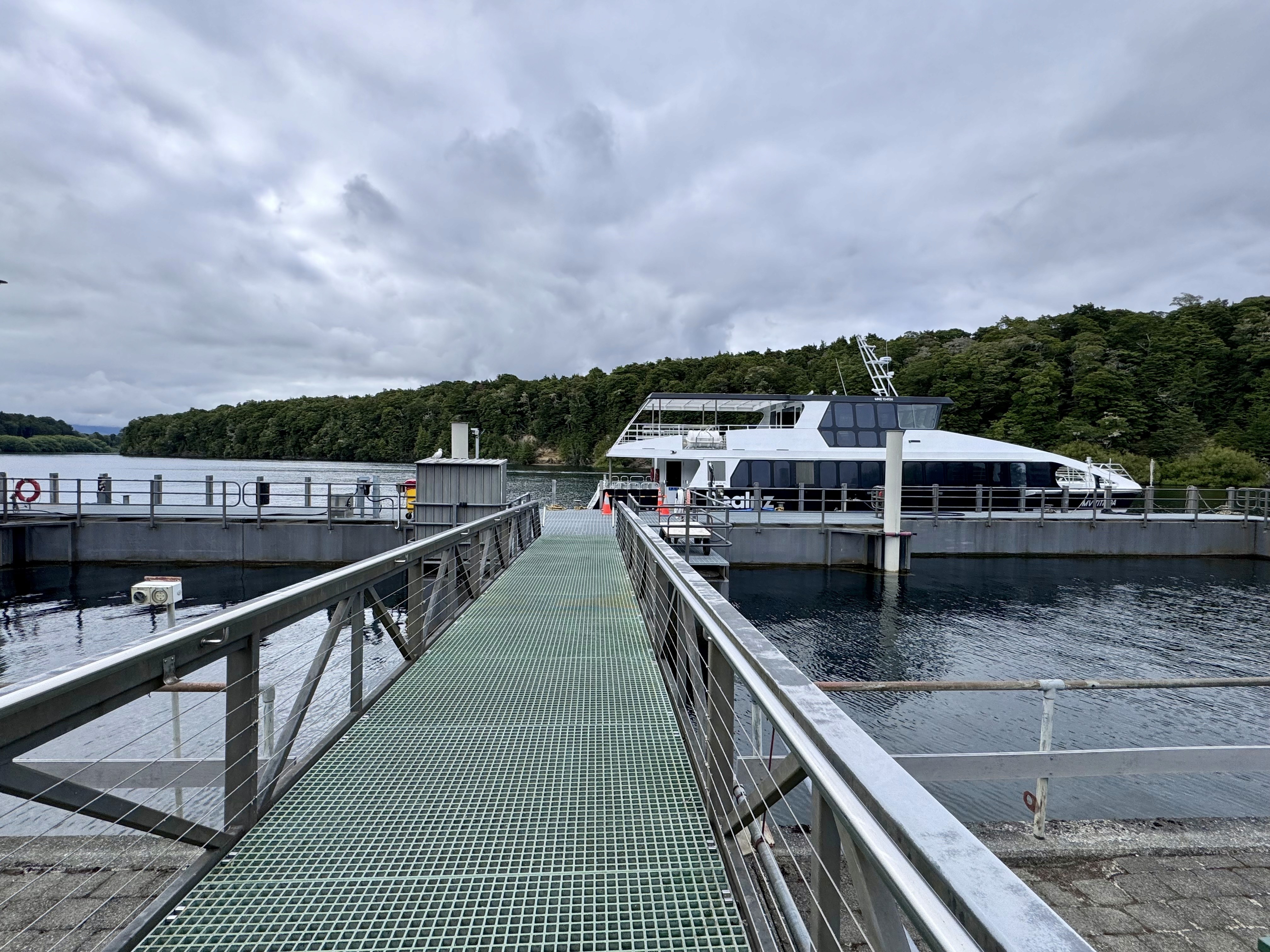The ferrying boat on lake Manapouri