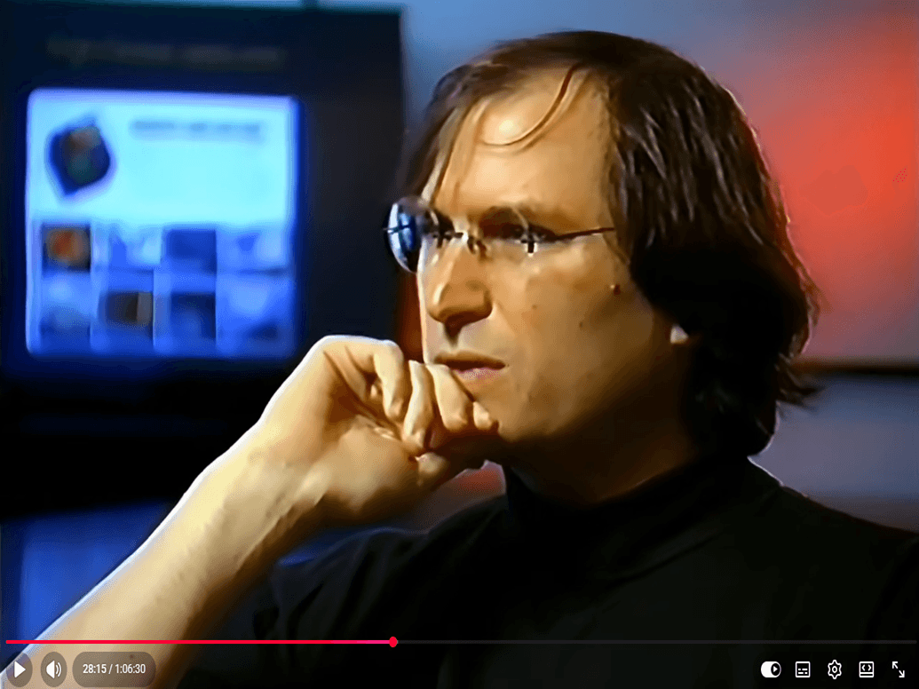 Steve jobs being interviewed