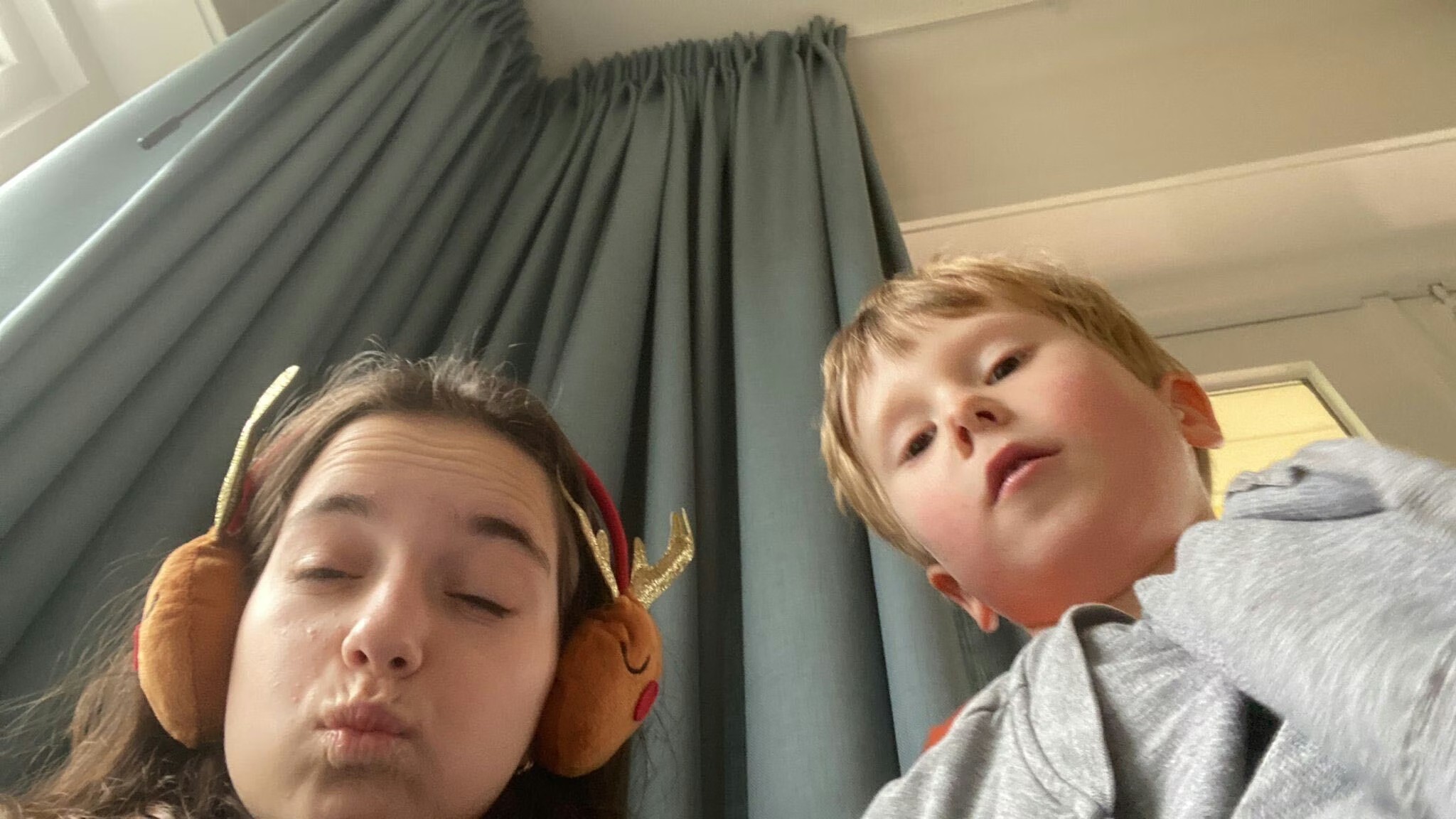 Babysitter Iris with her babysitting kid