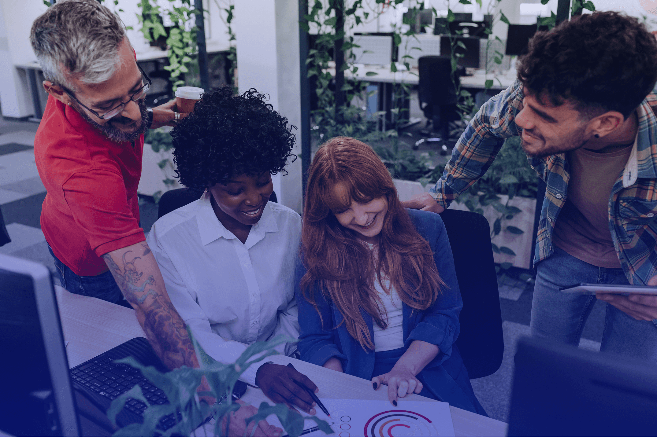 Startup teamwork casual executives