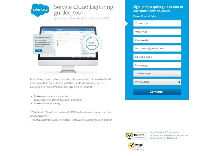 Best Lead Generation Landing Pages Salesforce