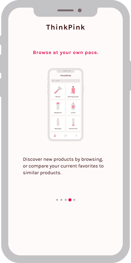 Mockup of the camera app taking a photo of a skirt