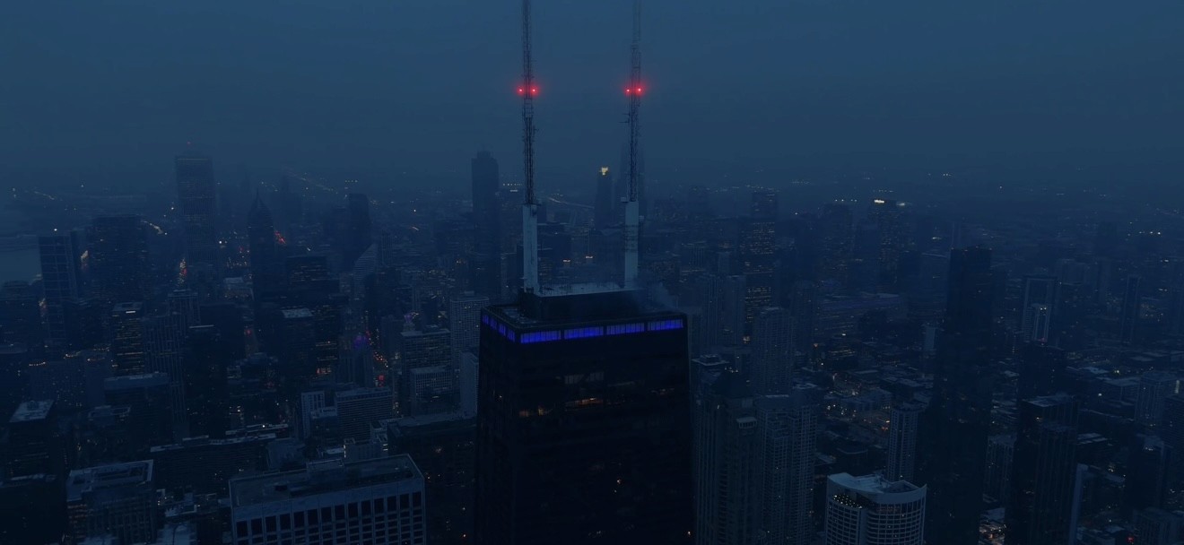 Person working behind window