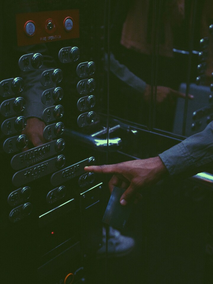 man standing on mountain