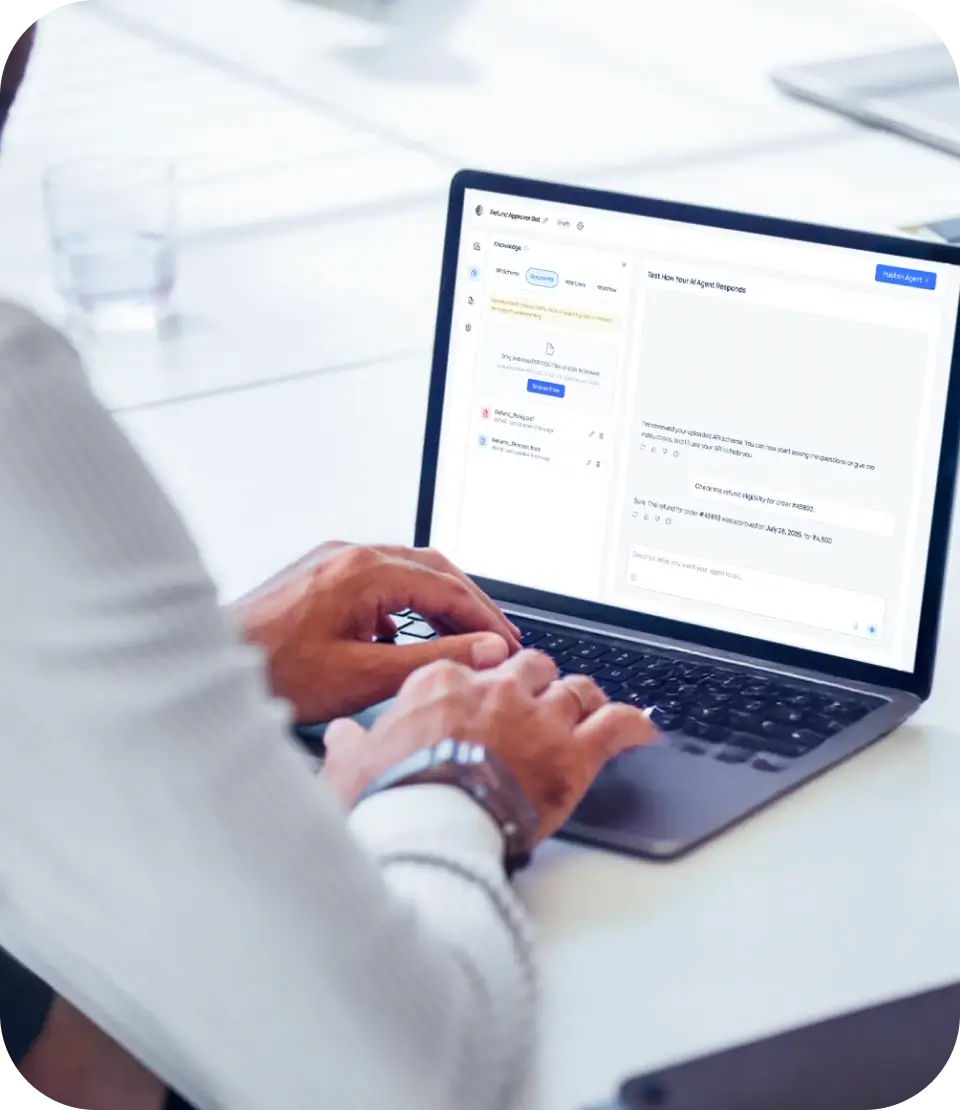 Professional using a laptop to manage business operations