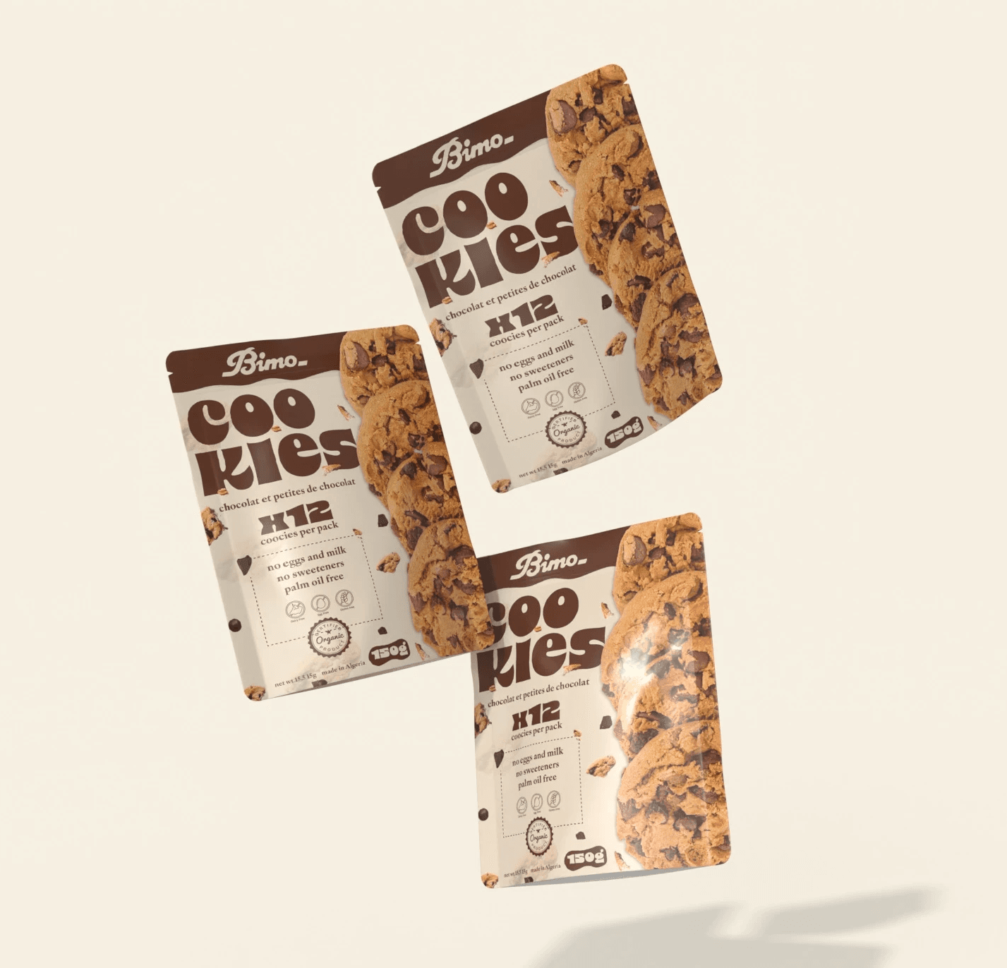 a photo of a packaging design for a cookies brand designed by me