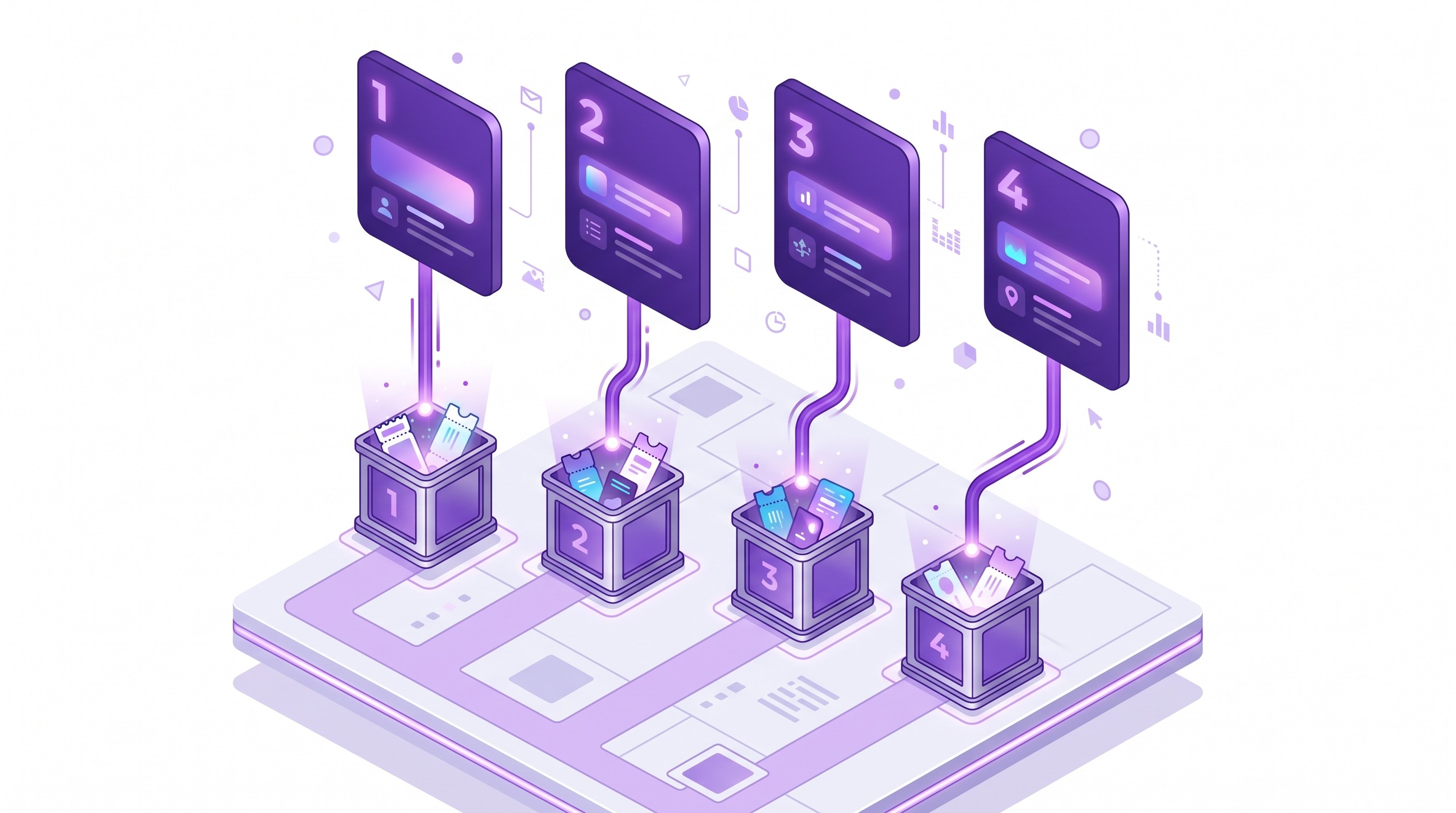 Different apps matched to different support ticket sources