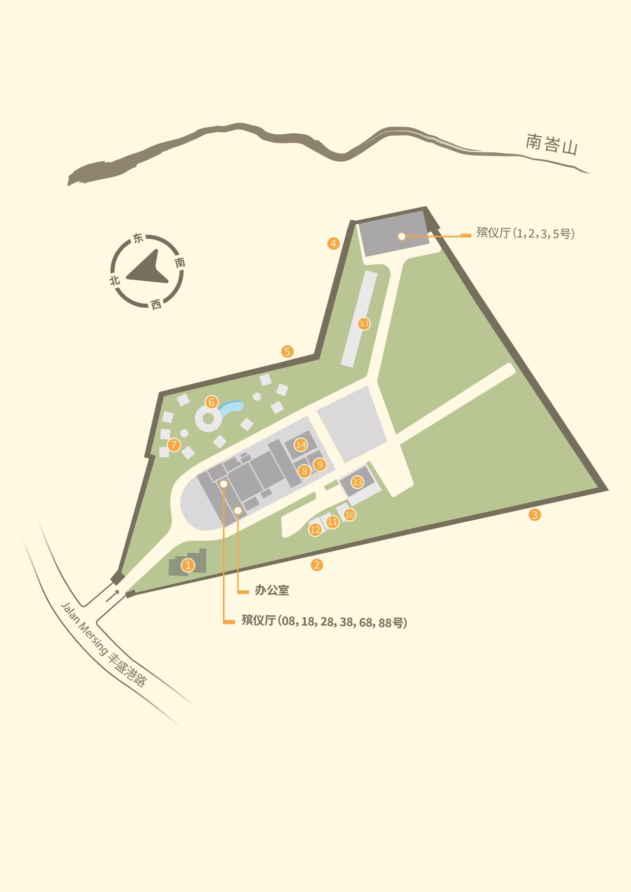 纪念馆设施, 安息堂, 租界殡仪馆, 拜祭区域, 神明坛, 家属休息区, prayer hall, 佛堂, 多功能追思厅, landmark areas, memorial zones, 场馆导览, 数位纪念区, memorial park layout, 场馆介绍