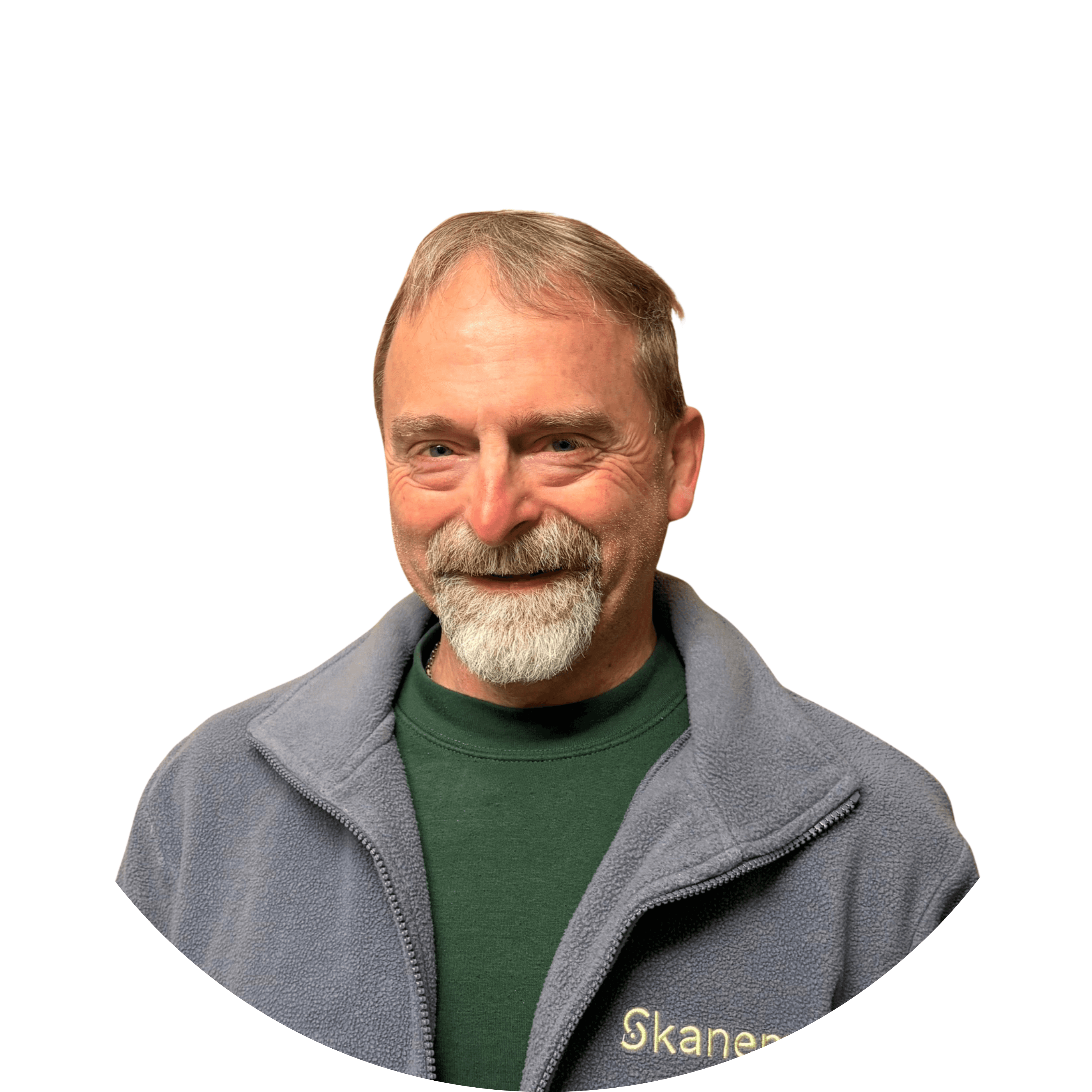 Man with grey Skanem-sweater