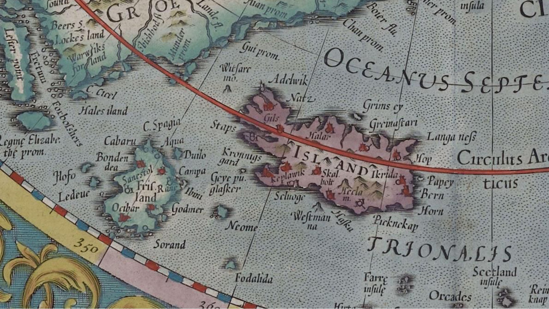 Abstract streaks of orange and blue light